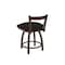 Holland Bar Stool Co 18" Low Back Swivel Vanity Stool, Bronze Finish, Canter Espresso Seat 82118BZ003 - alternate 4